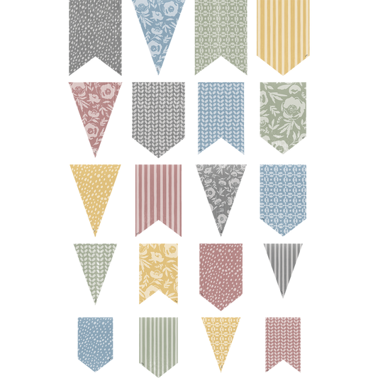 Classroom Cottage Pennants - Assorted Sizes Accents