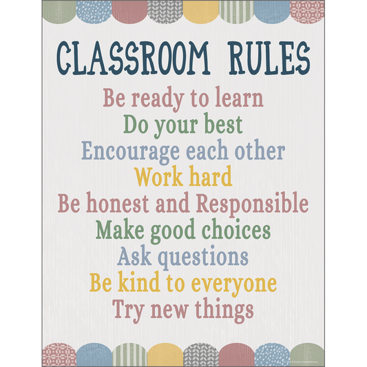 Classroom Cottage Classroom Rules Chart