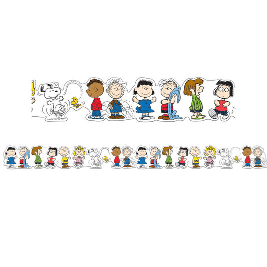 Peanuts Character Line Up Border