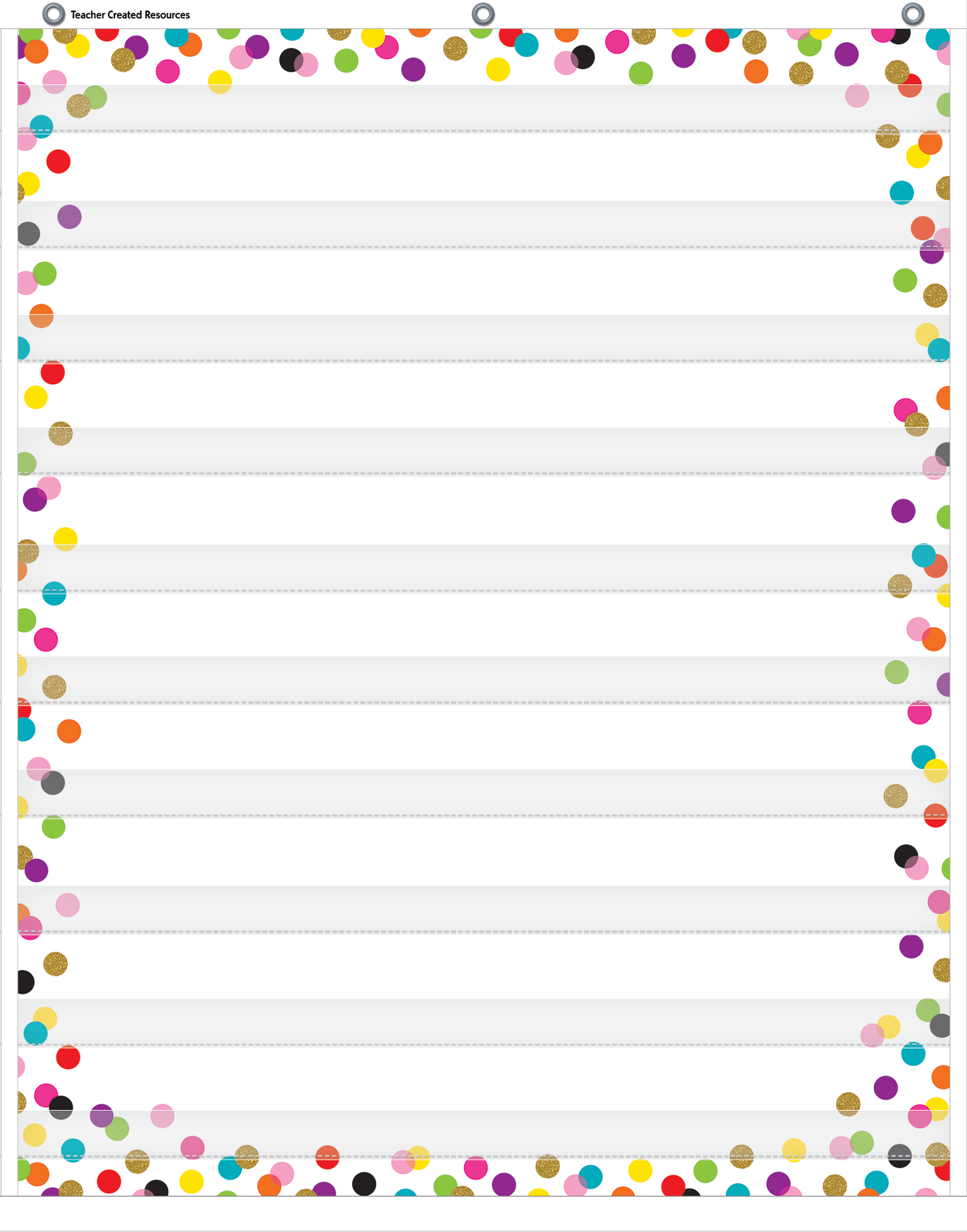 Confetti 10 Pocket Chart (34" x 44")