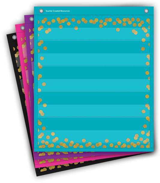 Confetti Colorful Magnetic Mini Pocket Charts (14" x 17")