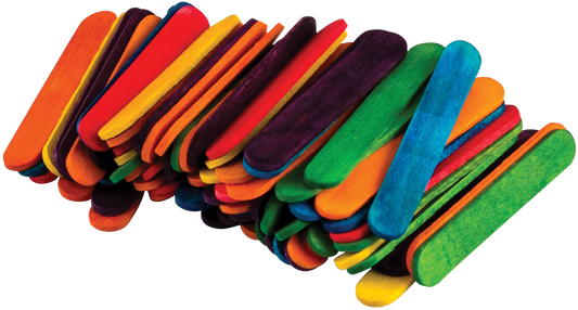 STEM Basics: Multicolor Mini Craft Sticks - 100 Count
