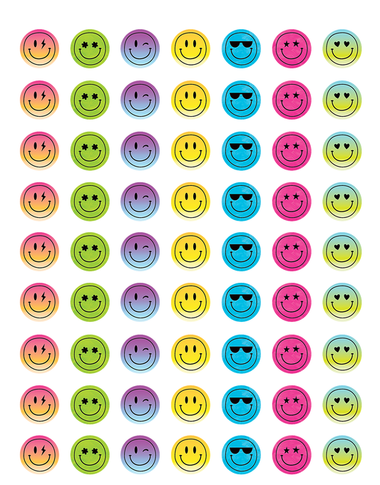 Brights 4Ever Smiley Faces Mini Stickers
