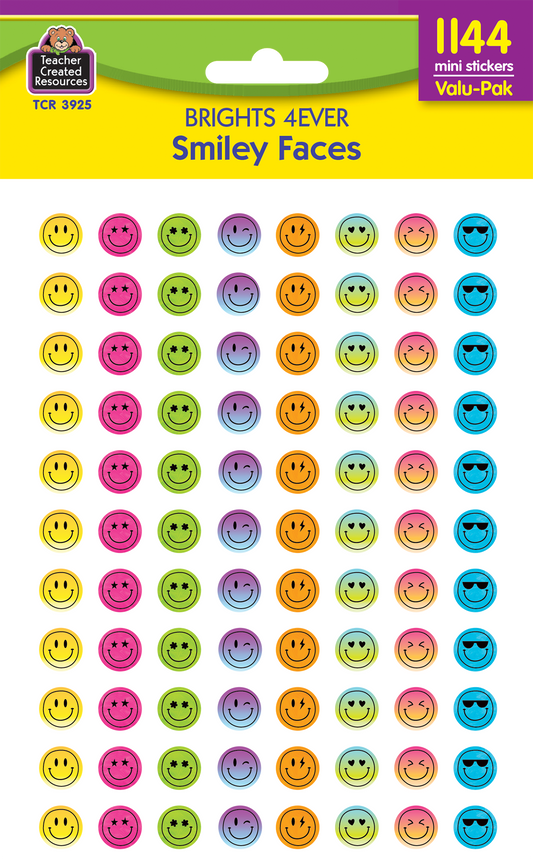 Brights 4Ever Smiley Faces Mini Stickers Valu-Pak
