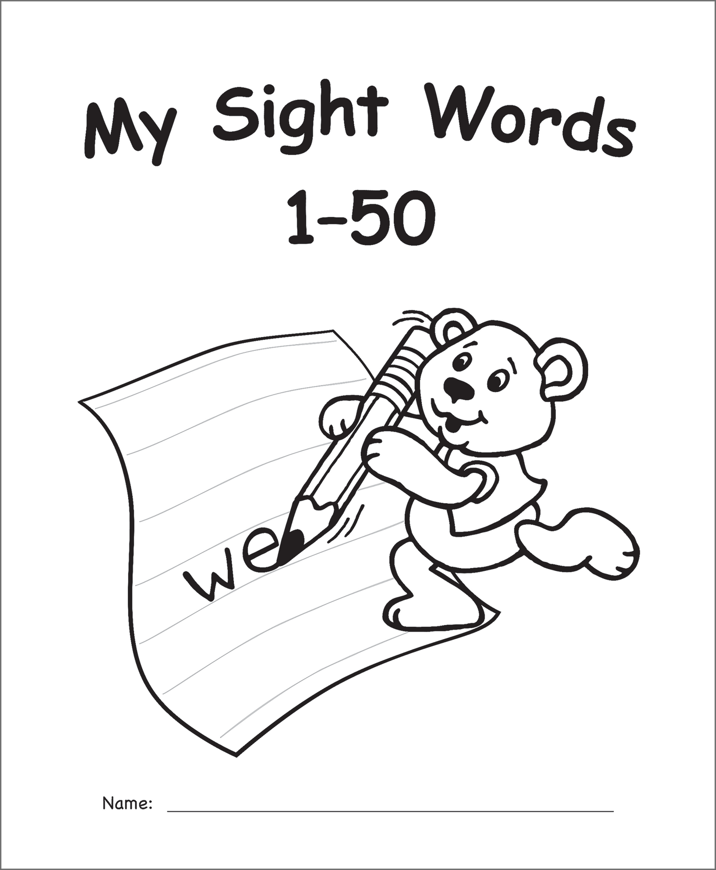 My Own Books: Sight Words 1–50