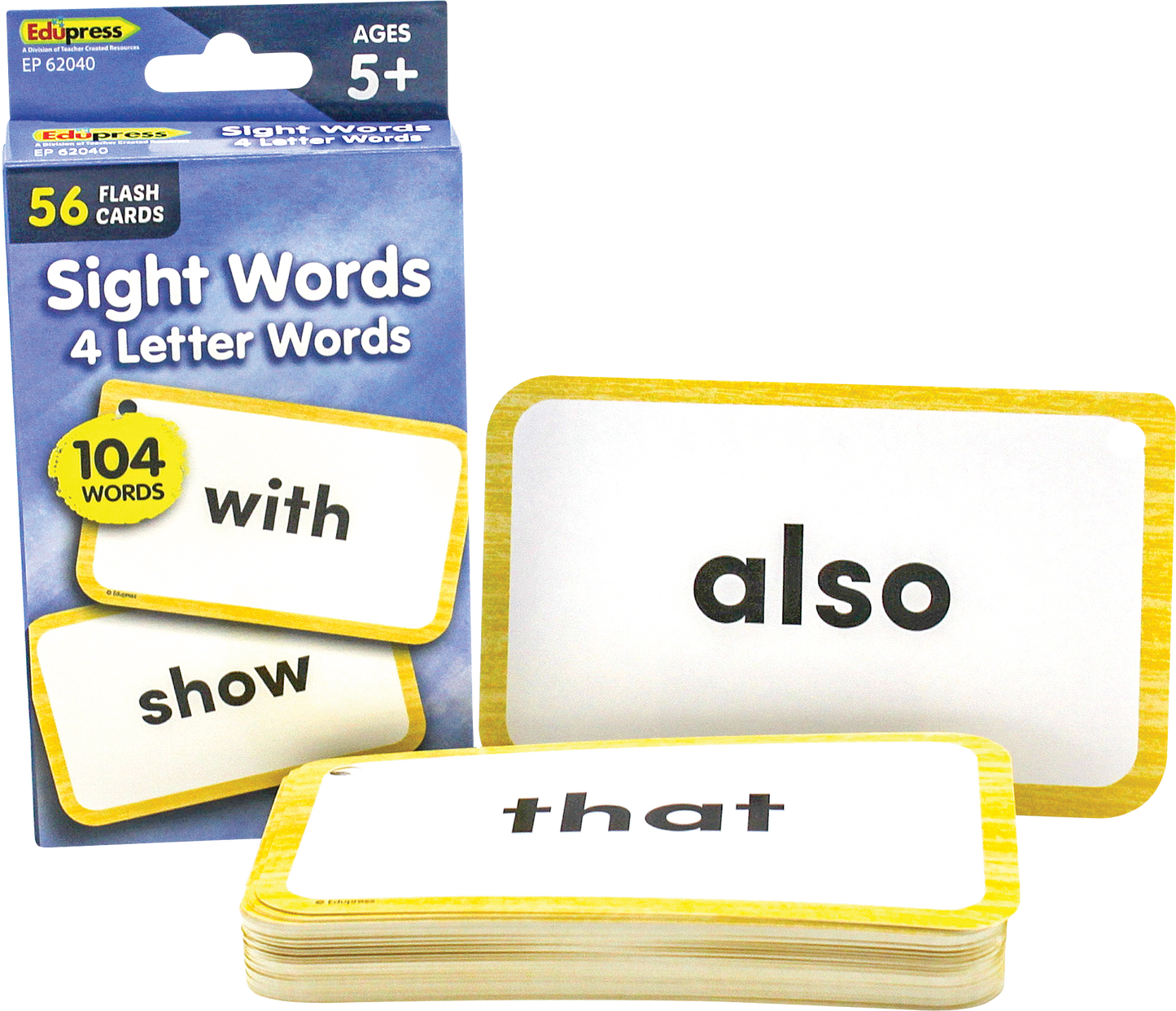 Sight Words Flash Cards - 4 Letter Words