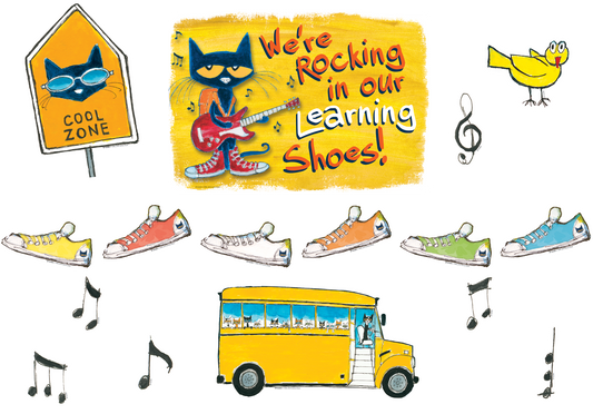Pete the Cat® We’re Rocking in Our Learning Shoes Bulletin Board