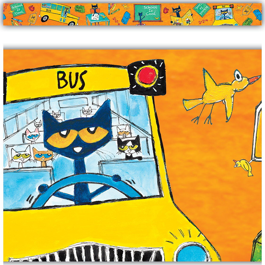 Pete the Cat® School is Cool Straight Border Trim