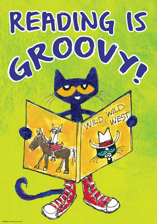 Pete the Cat® Reading Is Groovy Positive Poster