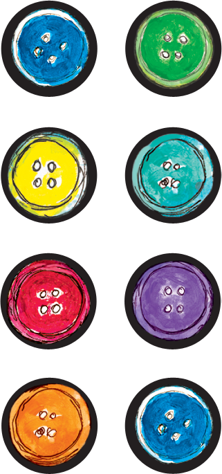 Pete the Cat® Groovy Buttons Mini Stickers
