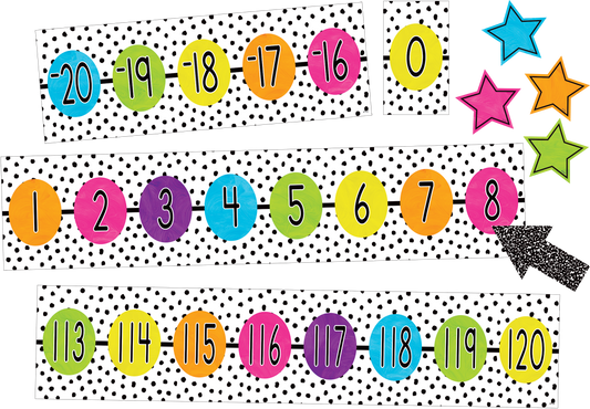Brights 4Ever Number Line (-20 to 120) Bulletin Board