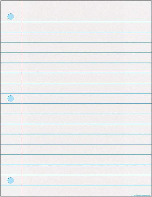 Notebook Paper Write-On/Wipe-Off Chart
