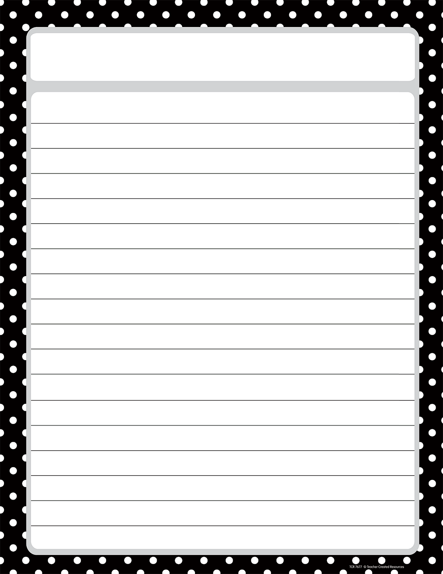 Black Polka Dots Lined Chart