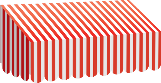 Red & White Stripes Awning
