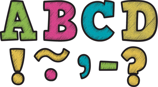 Chalkboard Brights Bold Block 3" Magnetic Letters