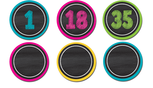 Chalkboard Brights Numbers Magnetic Accents