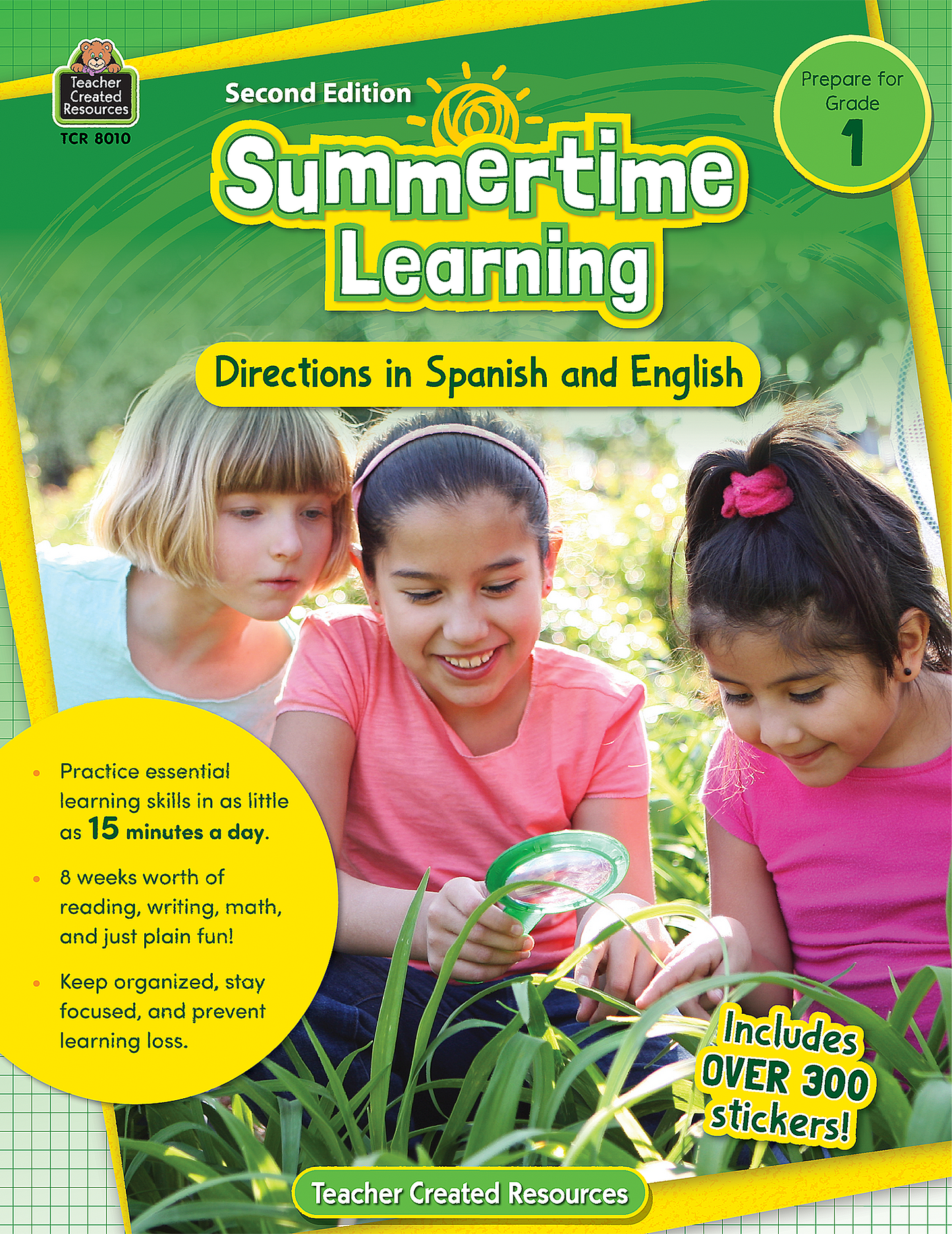 Summertime Learning: English and Spanish Directions, Second Edition (Prep. for Gr. 1)