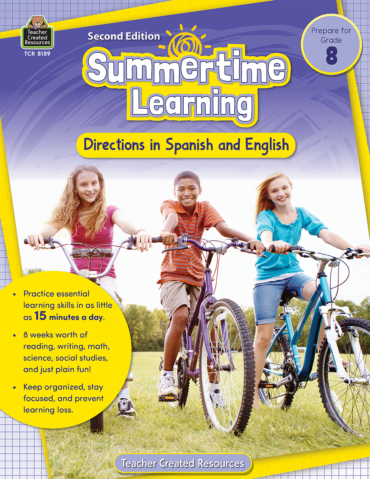 Summertime Learning: English and Spanish Directions, Second Edition (Prep. for Gr. 8)
