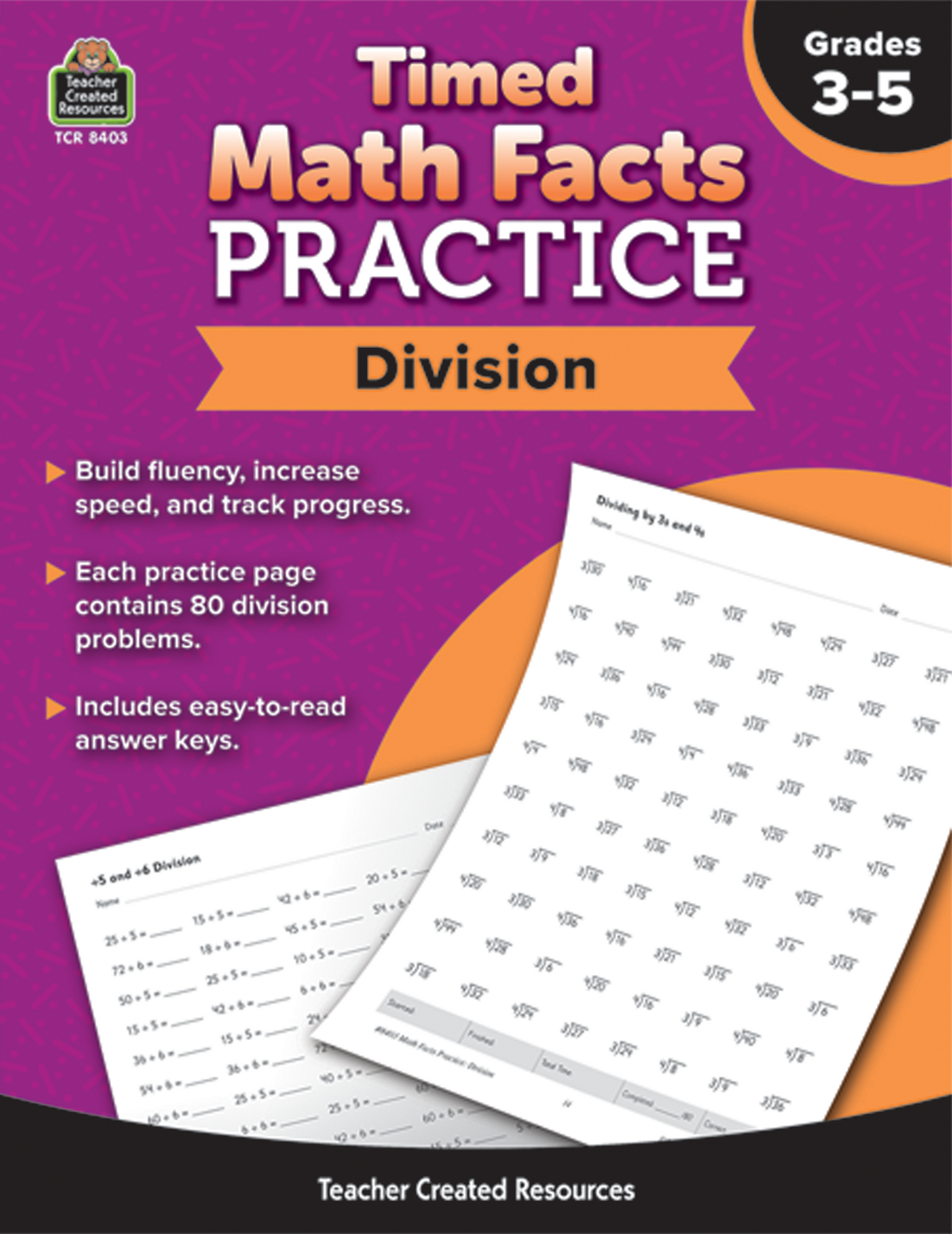 Timed Math Facts Practice: Division