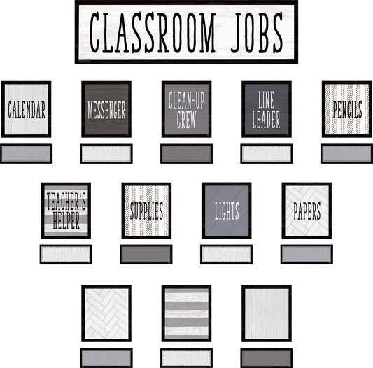 Modern Farmhouse Classroom Jobs Mini Bulletin Board