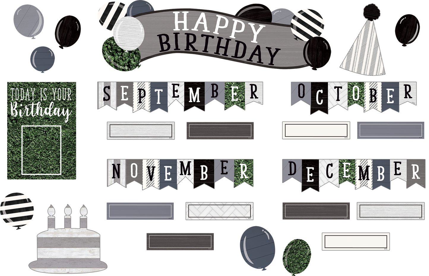 Modern Farmhouse Happy Birthday Mini Bulletin Board