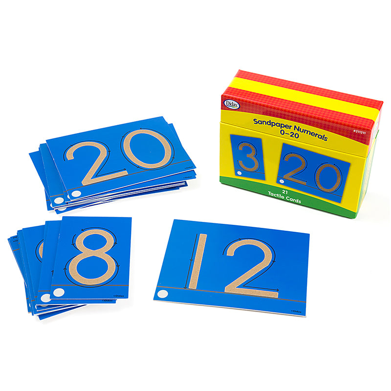 TACTILE SANDPAPER NUMBER CARDS 0-20