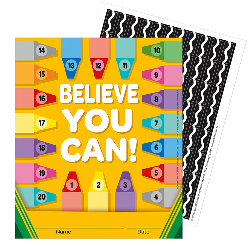 Eureka Mini Reward Charts and Stickers are a fun way to track progress and motivate students to do well and exceed at any challenging task. Reward your students with an iconic serpentine sticker to complete their Crayola crayons!

36 Mini Reward Charts and over 700 stickers per package. Individual chart measures 5" x 6".
