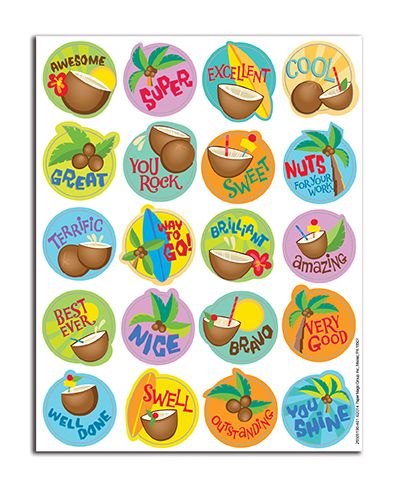 Coconut Scented Stickers